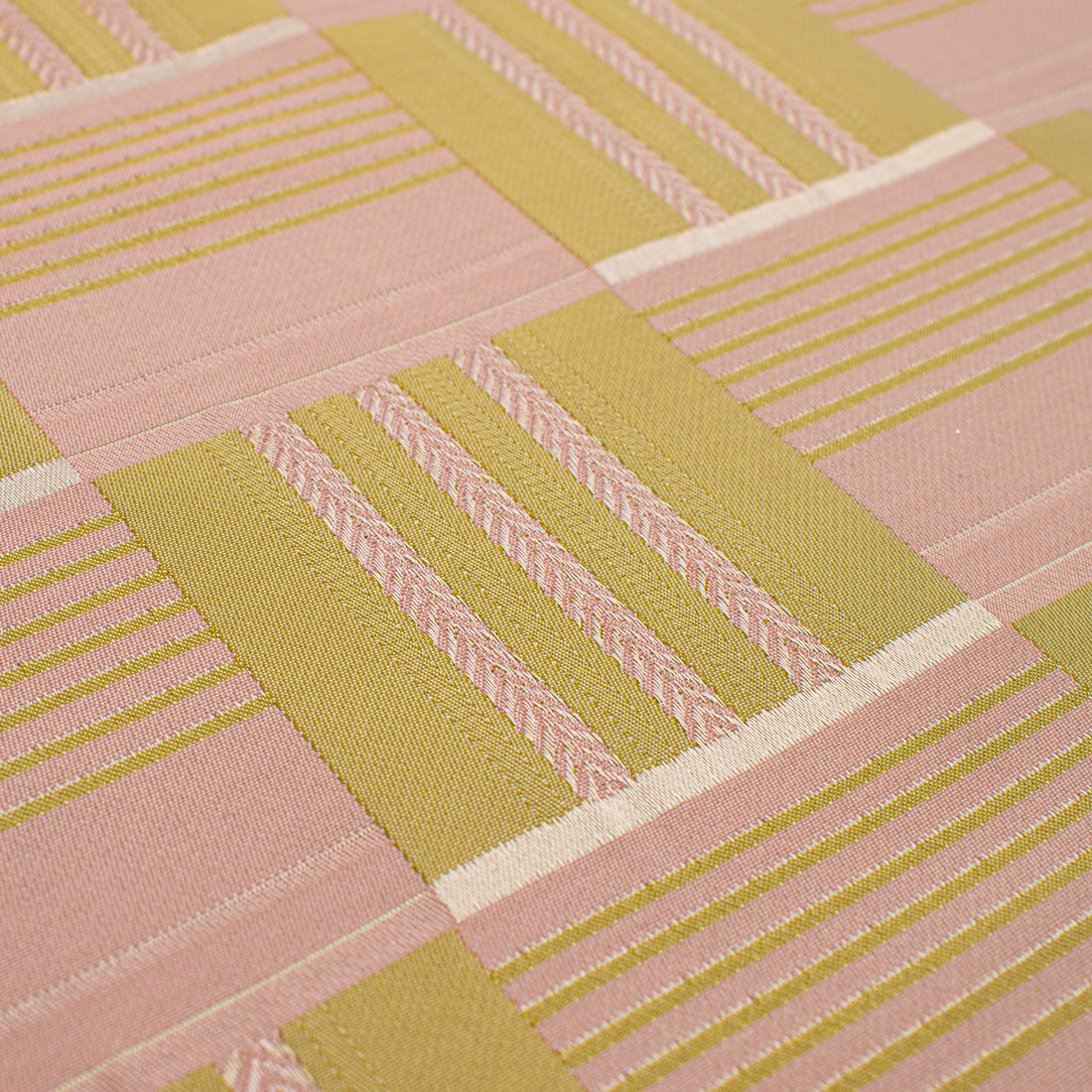 Coordinating Woven Check Upholstery & Suiting Fabric in Olive/Pink