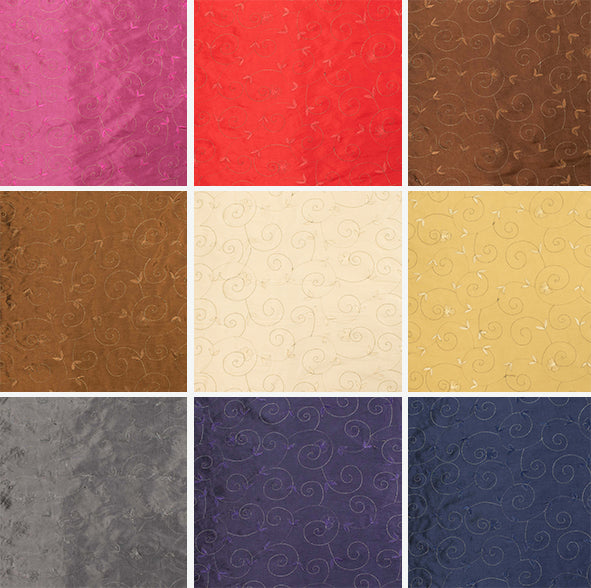 Embroidered Taffeta
