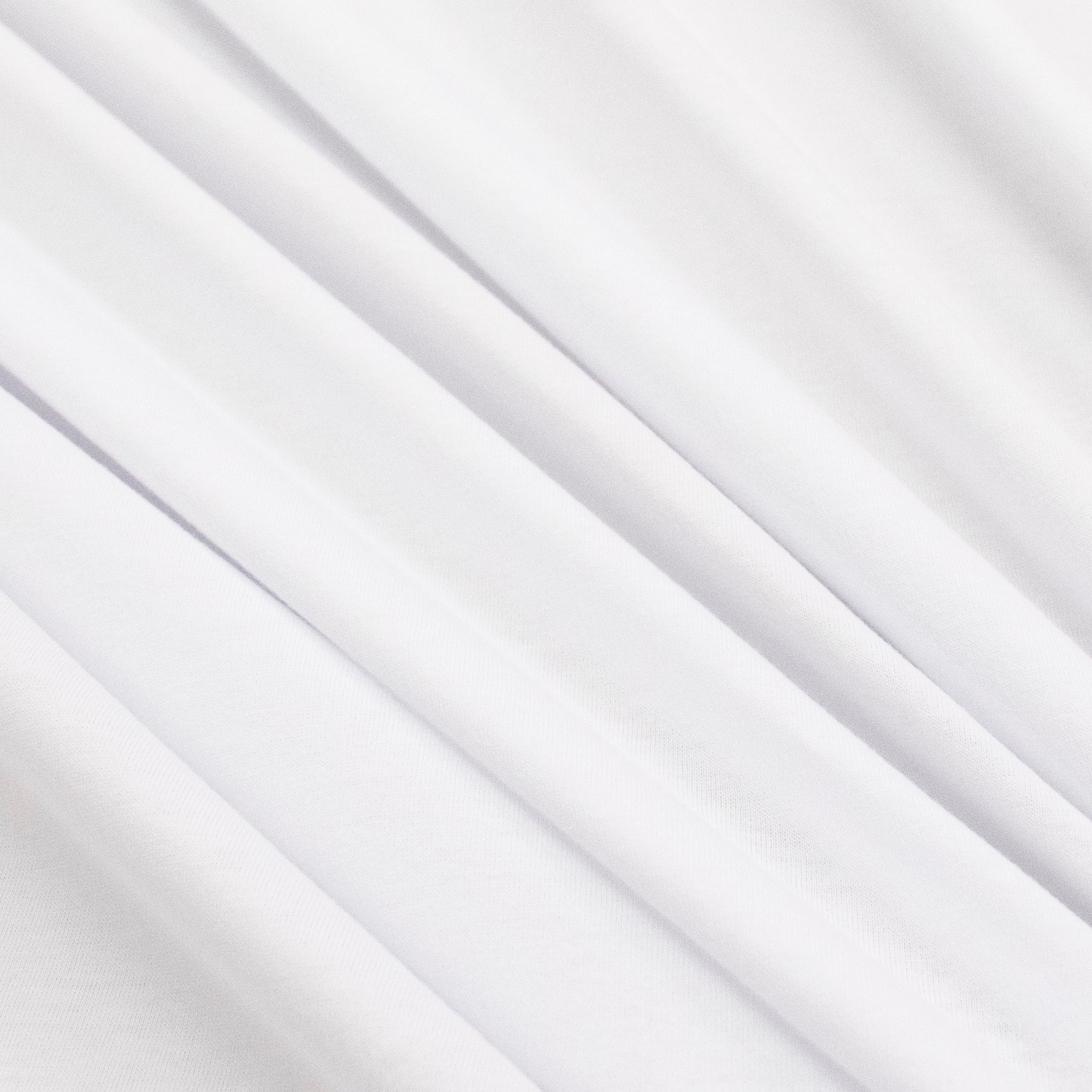 Lightweight Combed Cotton Jersey Interlock- White