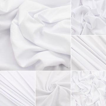 Lightweight Combed Cotton Jersey Interlock- White