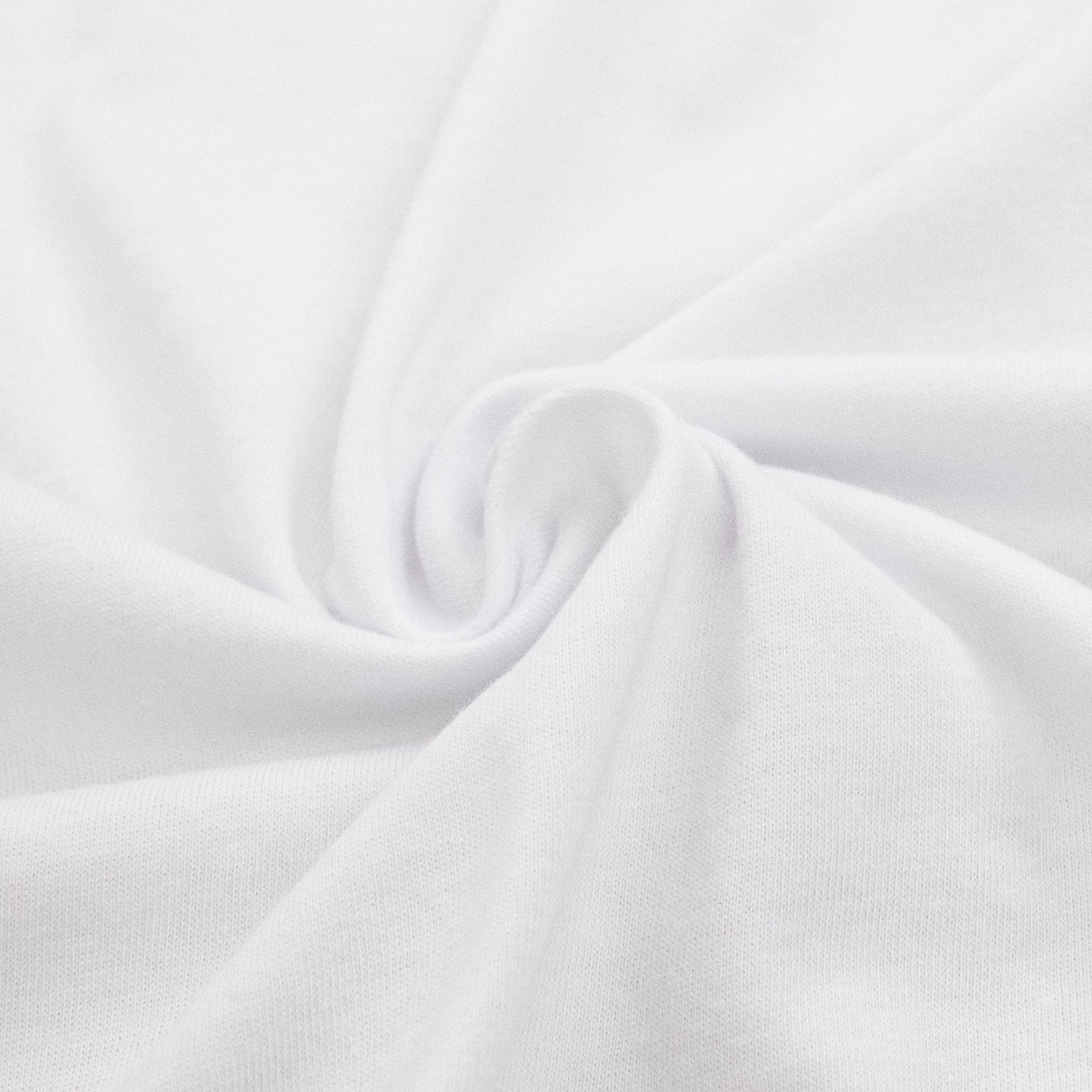 Lightweight Combed Cotton Jersey Interlock- White