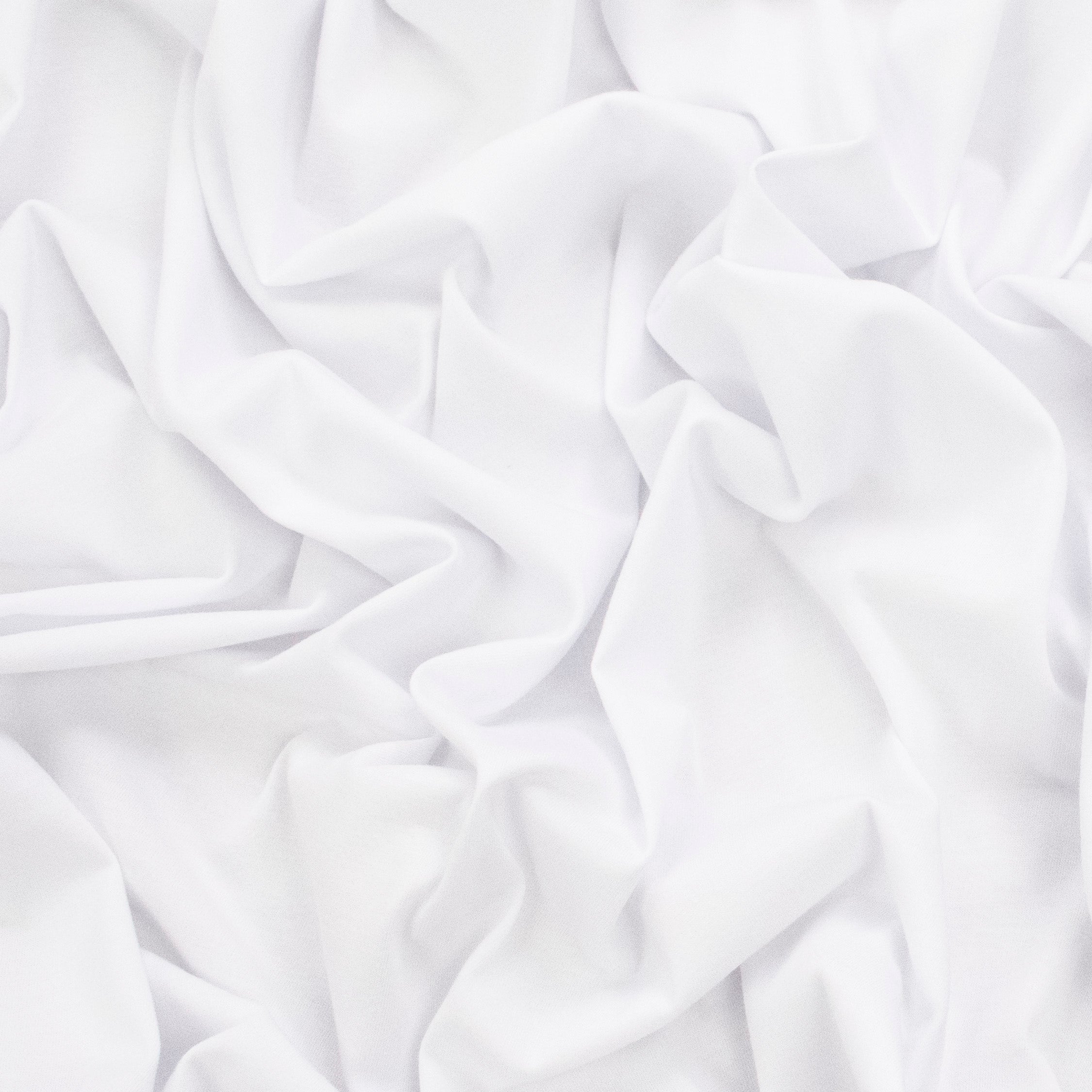Lightweight Combed Cotton Jersey Interlock- White