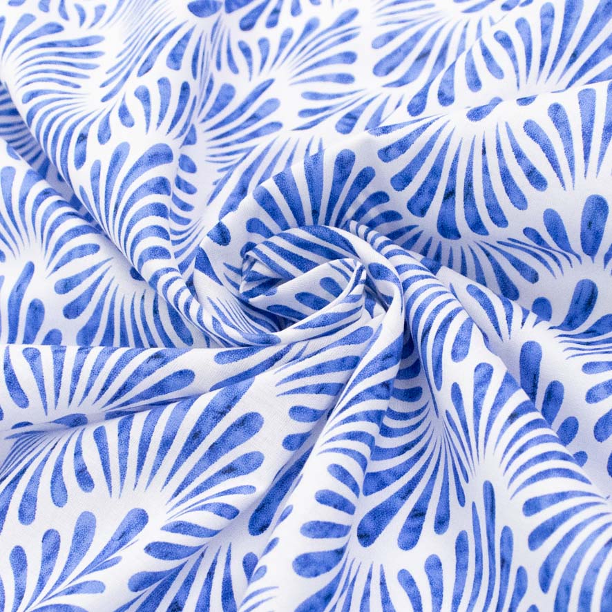 Cotton Lawn Prints Design-6 Ocean Waves