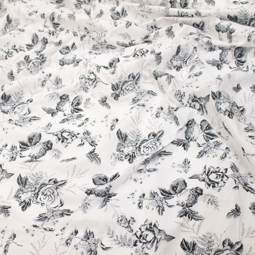 Cotton Lawn Prints Design-4 Vintage Flowers