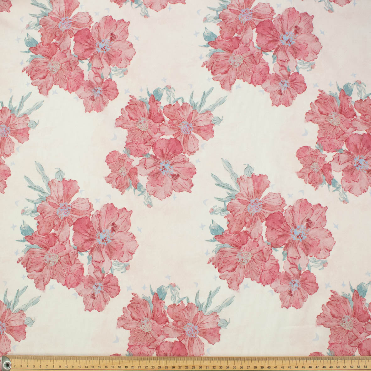 Pure Cotton Lawn Watercolour Prints SS-41834 - Vintage Floral Red