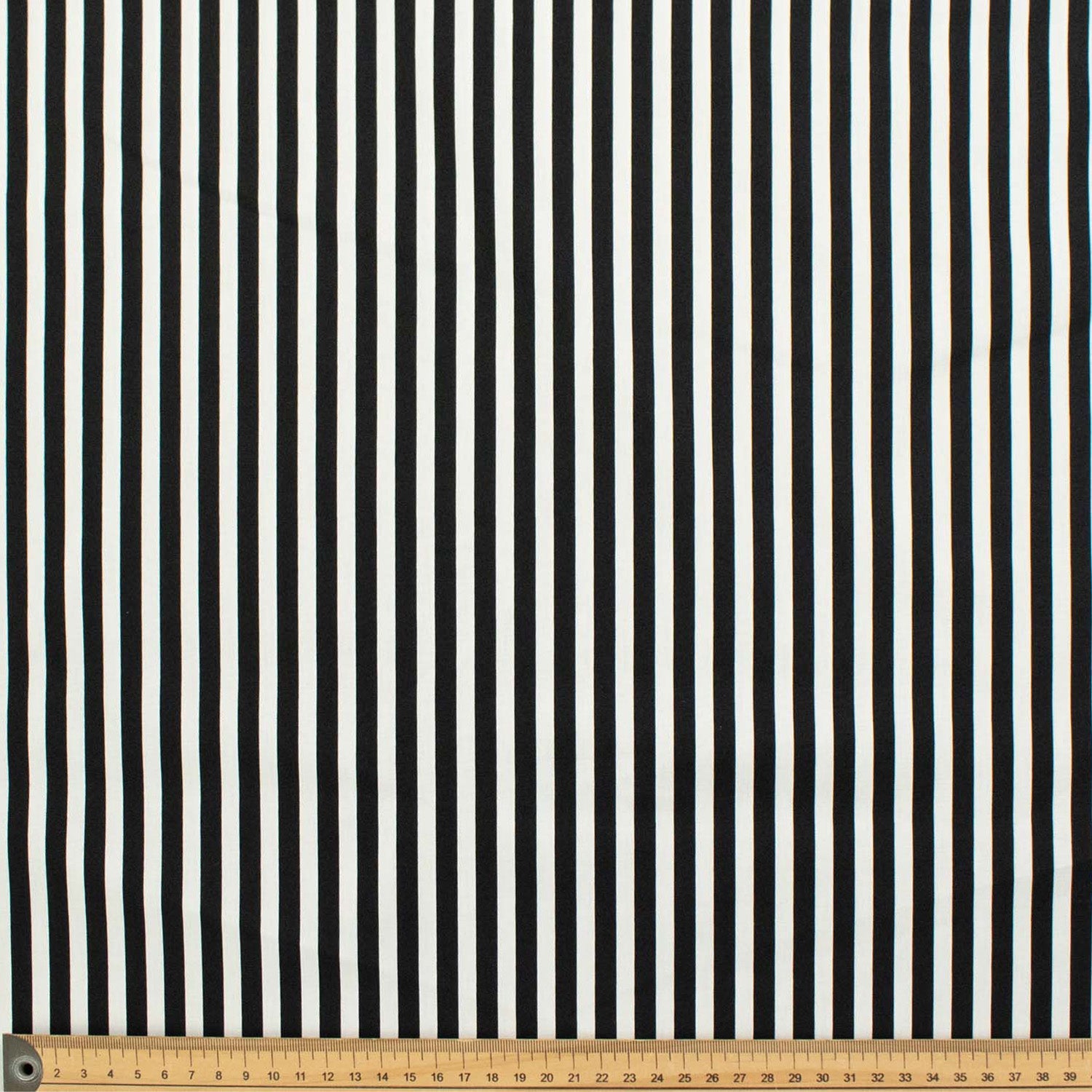 Black Small Stripe Cotton Print