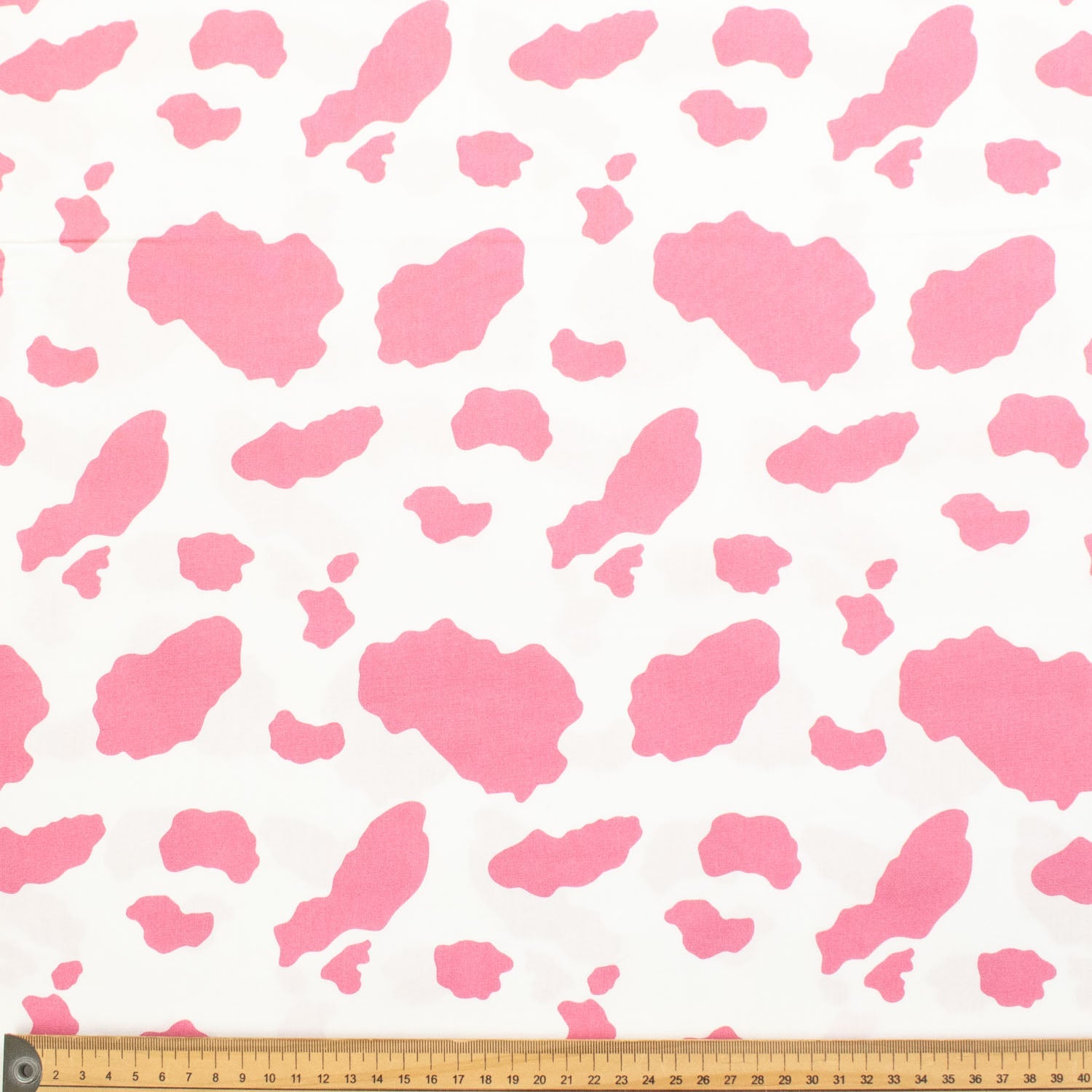 White & Pink Cow Cotton Print