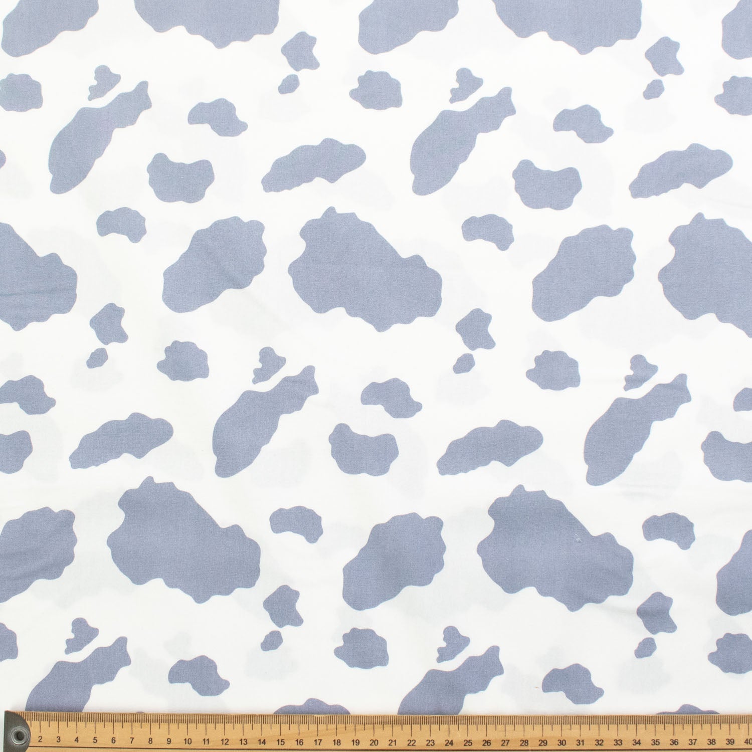 White & Grey Cow Cotton Print