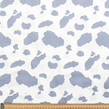 White & Grey Cow Cotton Print