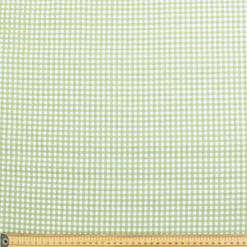 Green Small Check Cotton Print