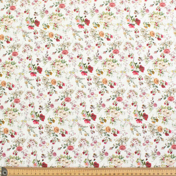 White Floral Vintage Cotton Print