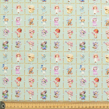 Green Toddler Sunbonnet Lucy & Friends Cotton Prints