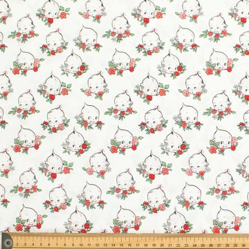 White Sew Kewpie Babies Cotton Print