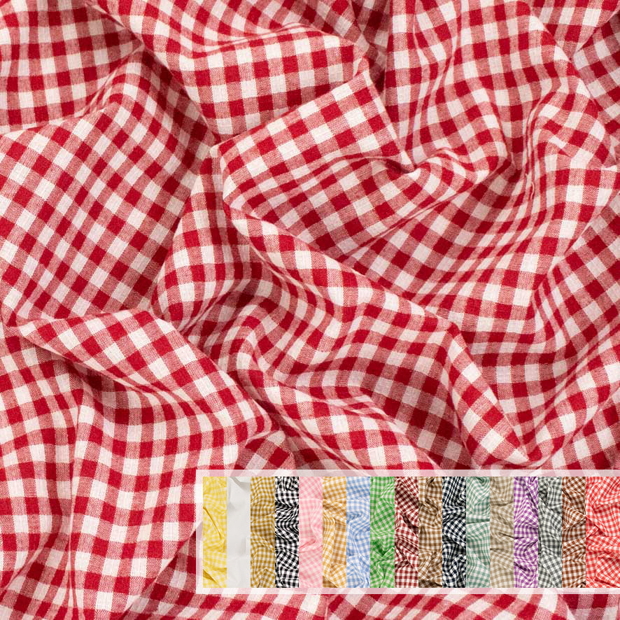 1/4-inch Cotton Gingham Yarn Dyed Checks