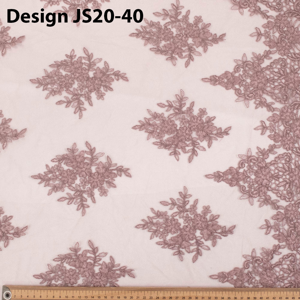 Couture Floral Embroidered Guipure Lace Design - JS20