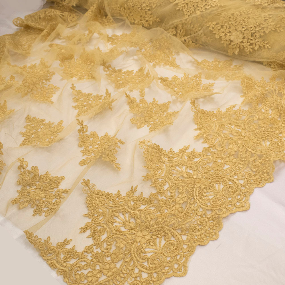 Couture Floral Embroidered Guipure Lace Design - JS20