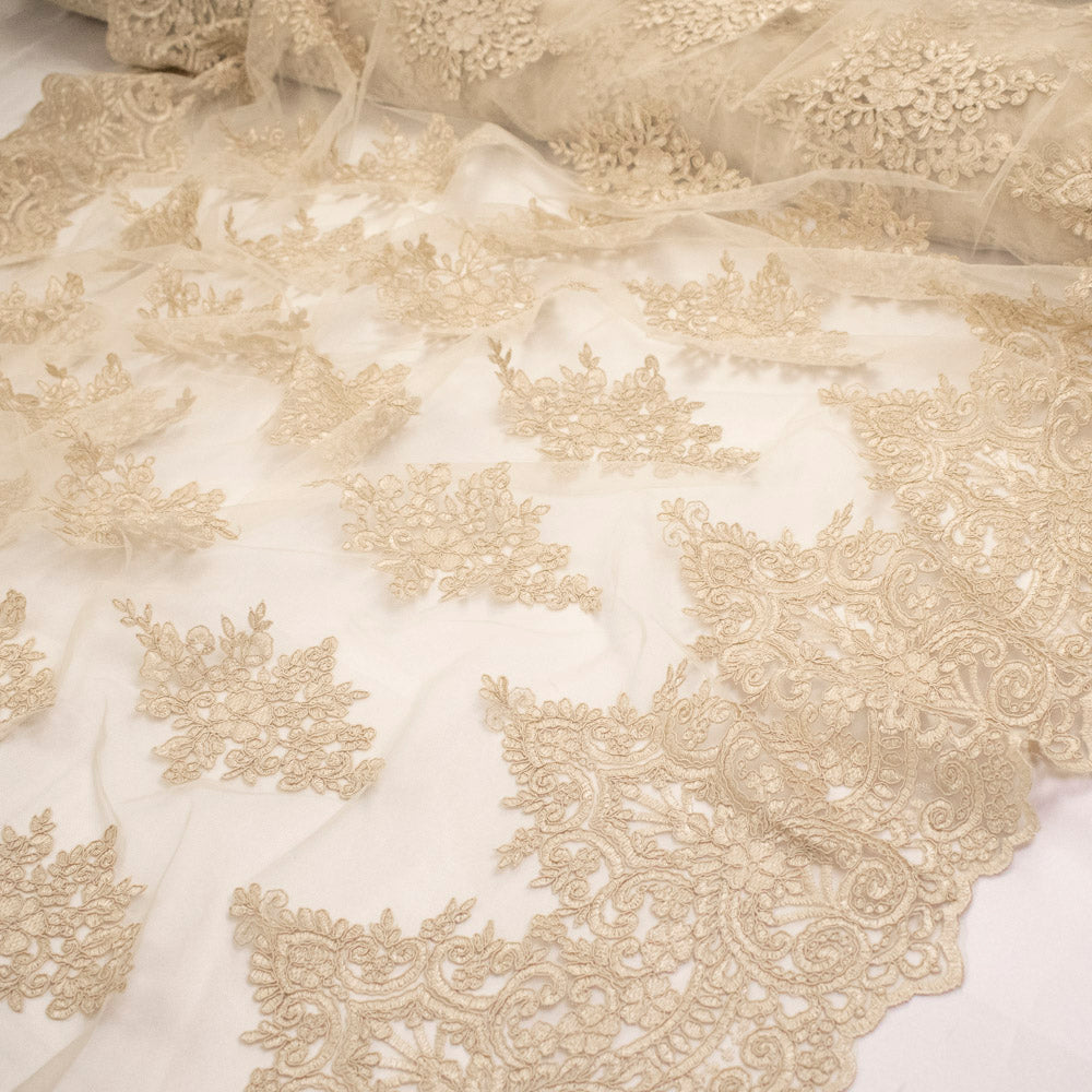 Couture Floral Embroidered Guipure Lace Design - JS20