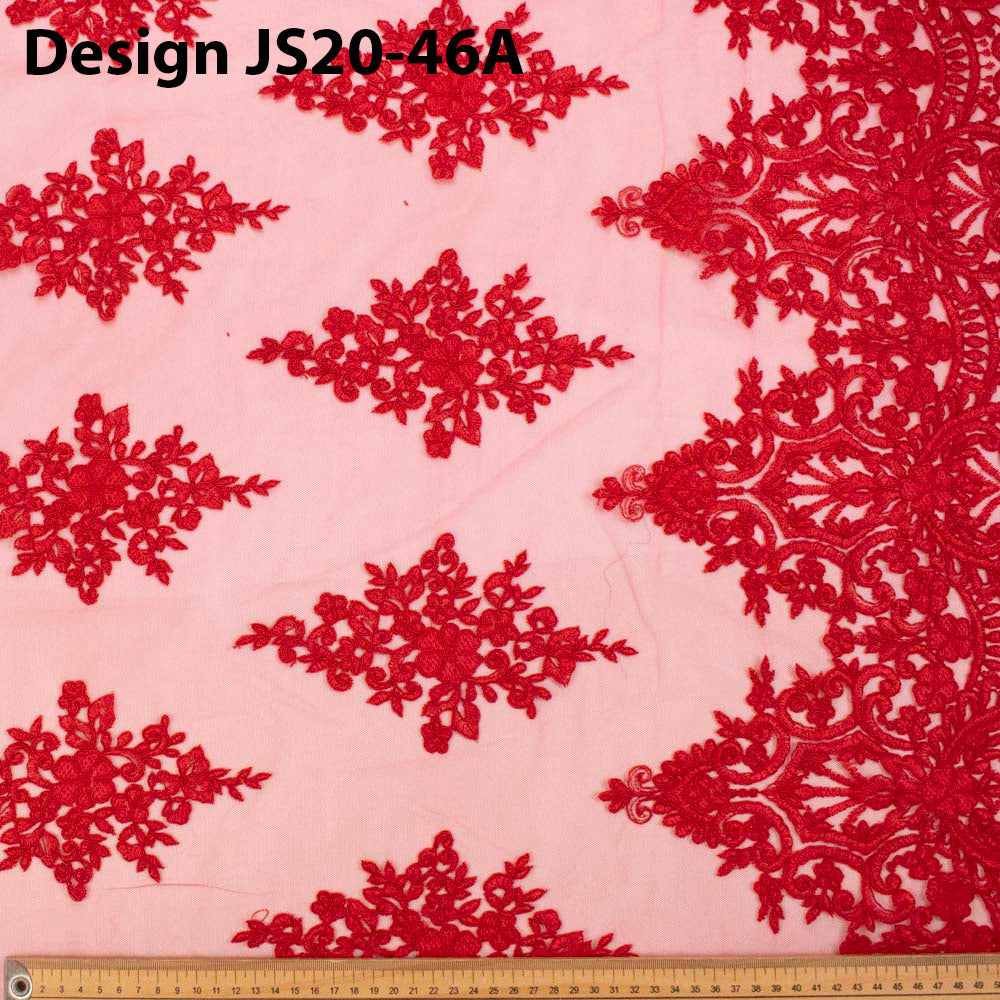 Couture Floral Embroidered Guipure Lace Design - JS20