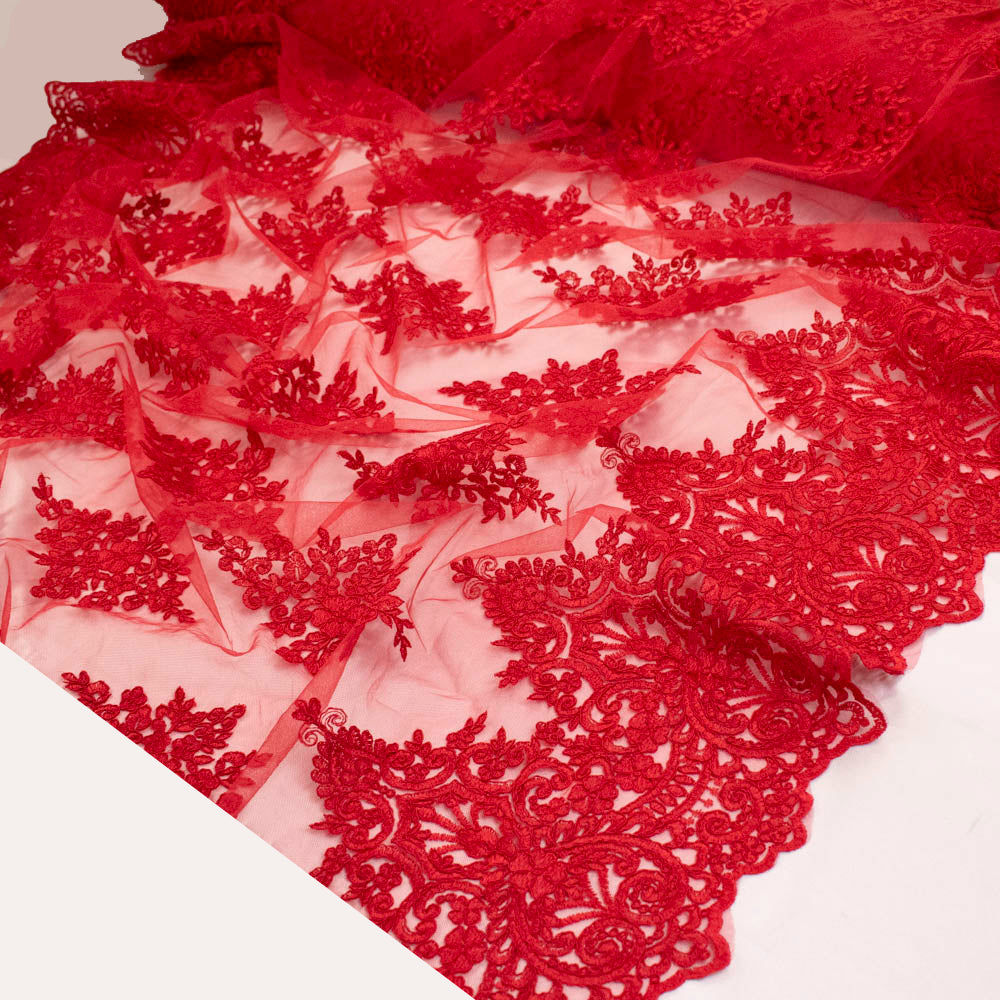 Couture Floral Embroidered Guipure Lace Design - JS20