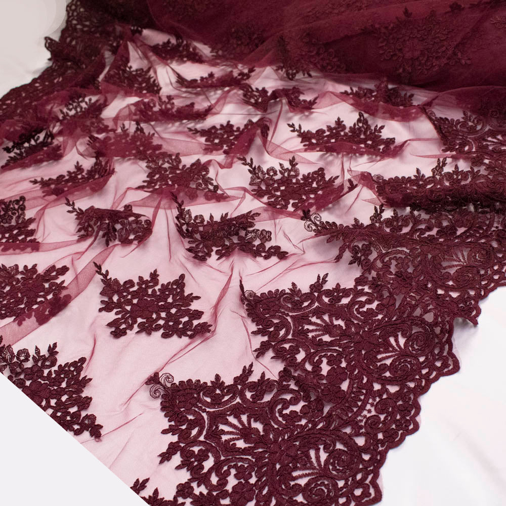 Couture Floral Embroidered Guipure Lace Design - JS20