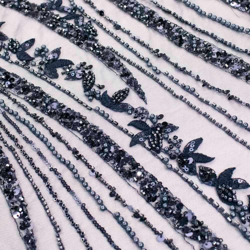 Starlight Embroidered Beaded Couture Laces – PB2435