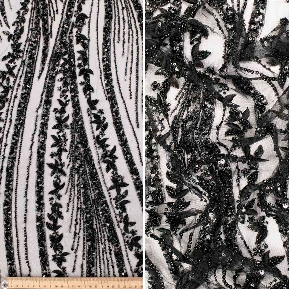 Starlight Embroidered Beaded Couture Laces – PB2435