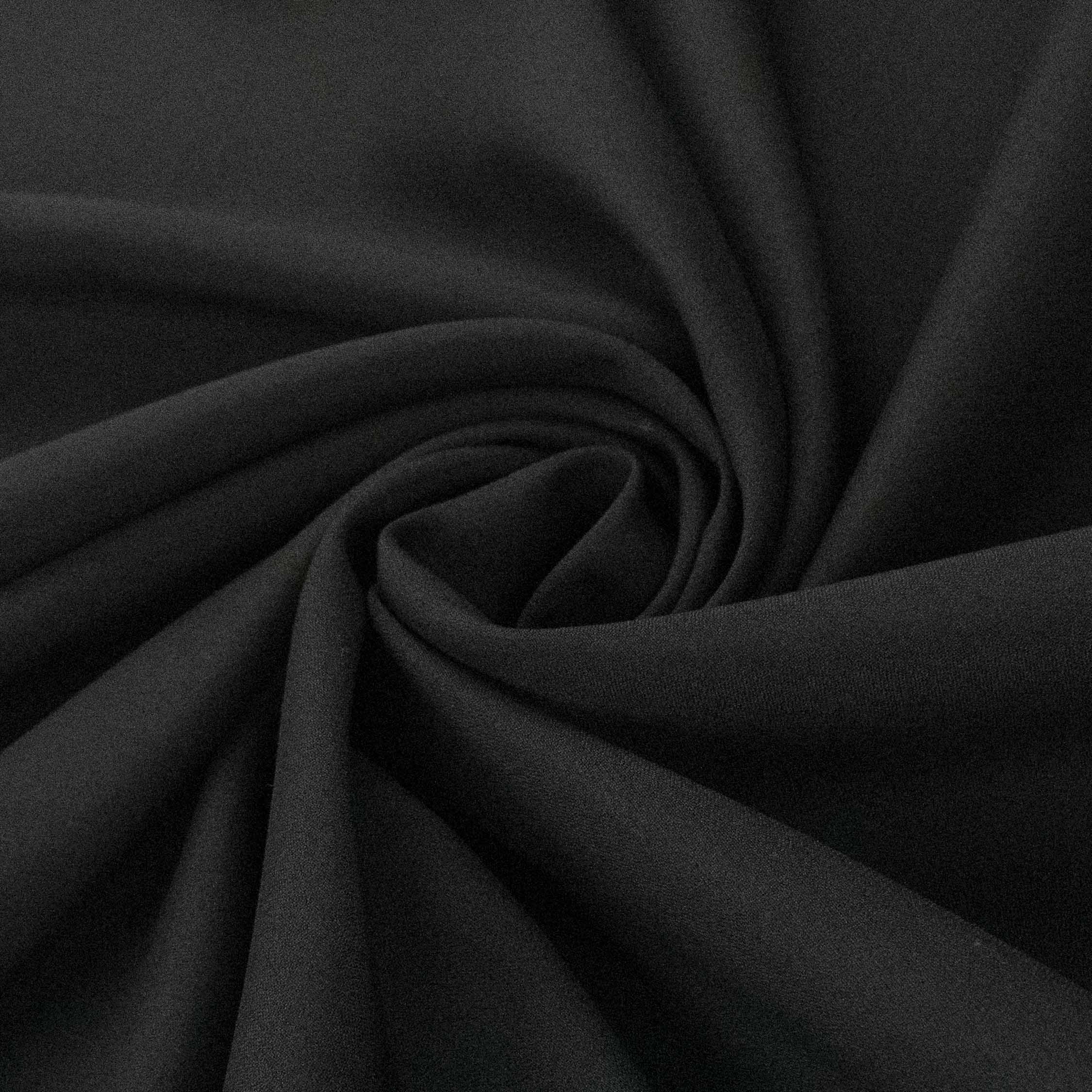 Japanese Wool Blend Suiting Medium Weight Design-2 Black