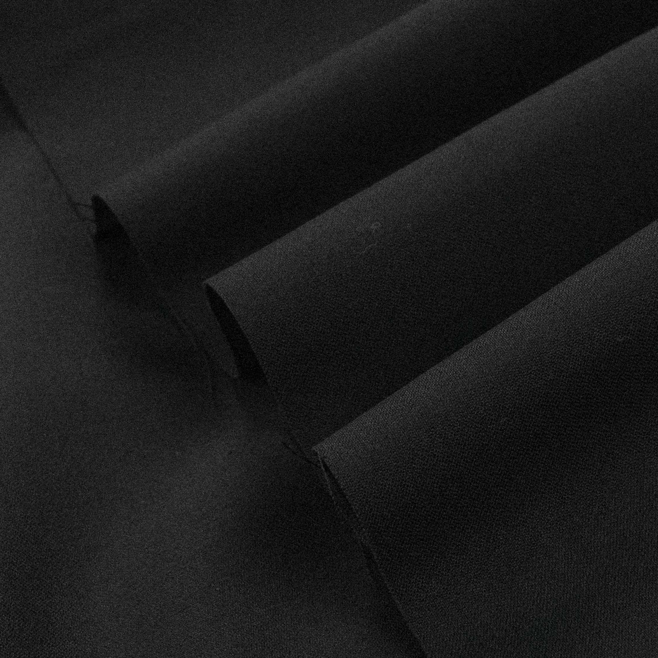 Japanese Wool Blend Suiting Medium Weight Design-2 Black