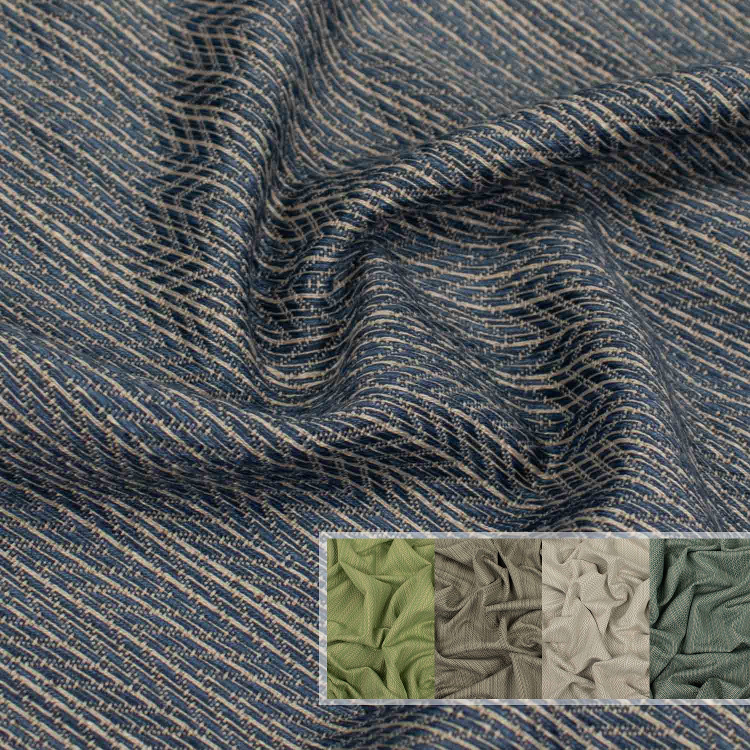 Cuba by Zepel - Curtaining/Upholstery Texture Stripe Canvas