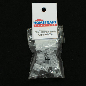 Clear Roman Blind Clips - 10Pcs