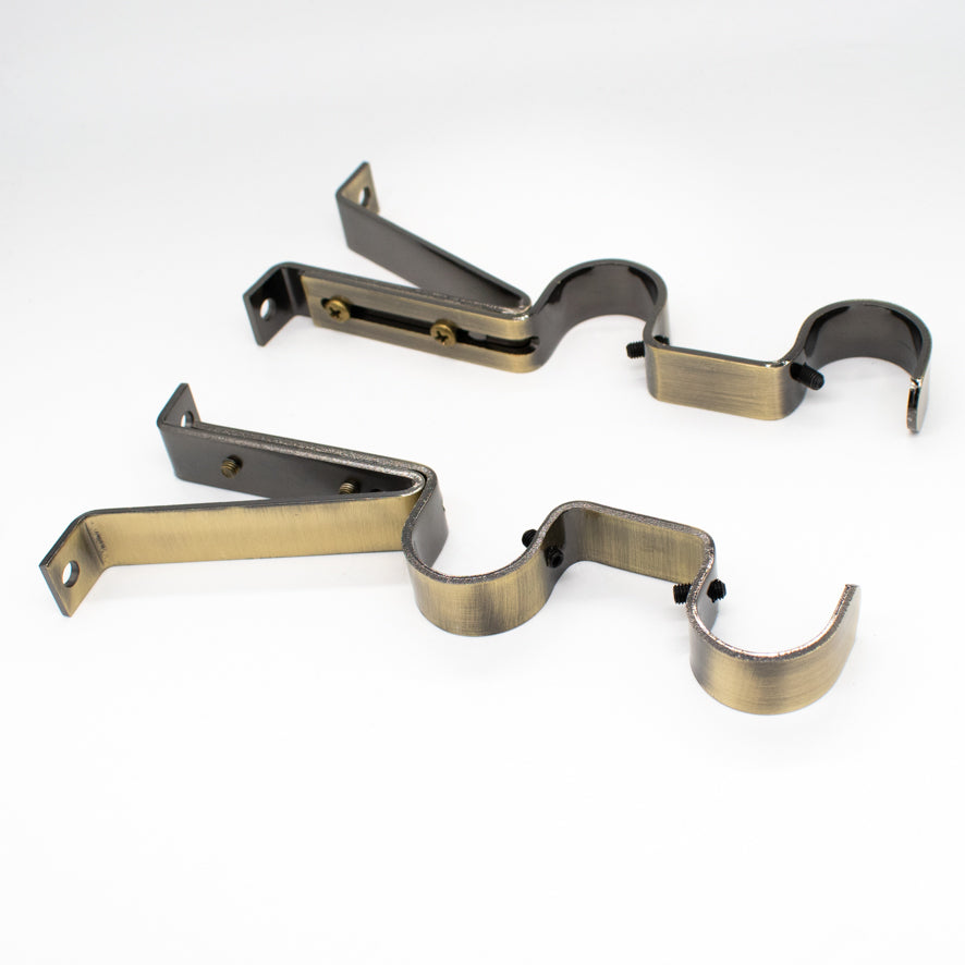 Curtain Rod Support Double Bracket Pack of 2