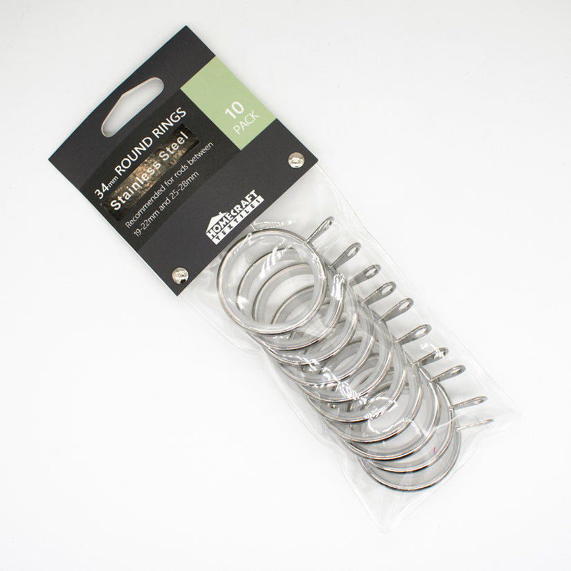 Curtain Eyelet Ring 34MM - Pack of 10