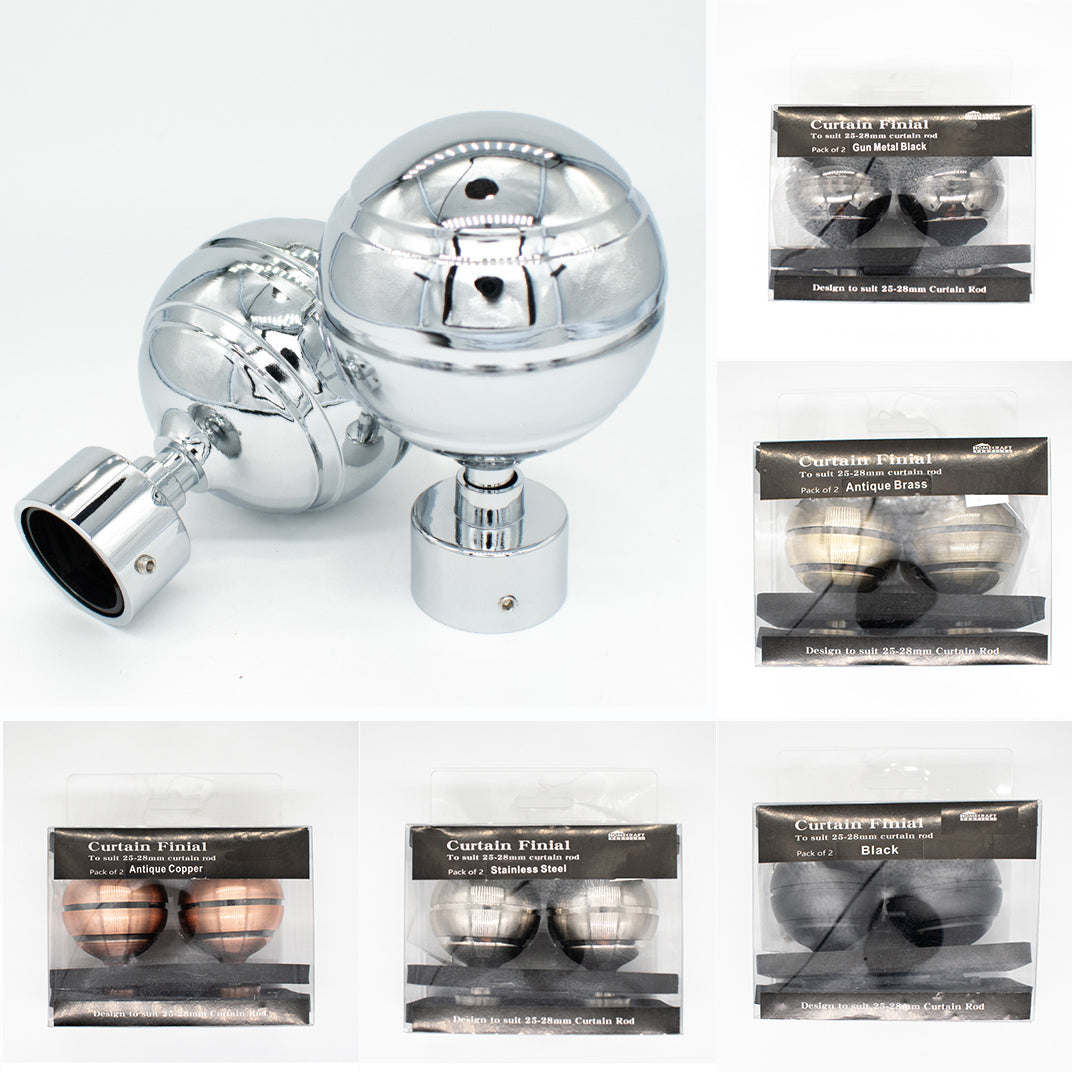 Curtain Rod Finials Ornament Ball Rod End Caps