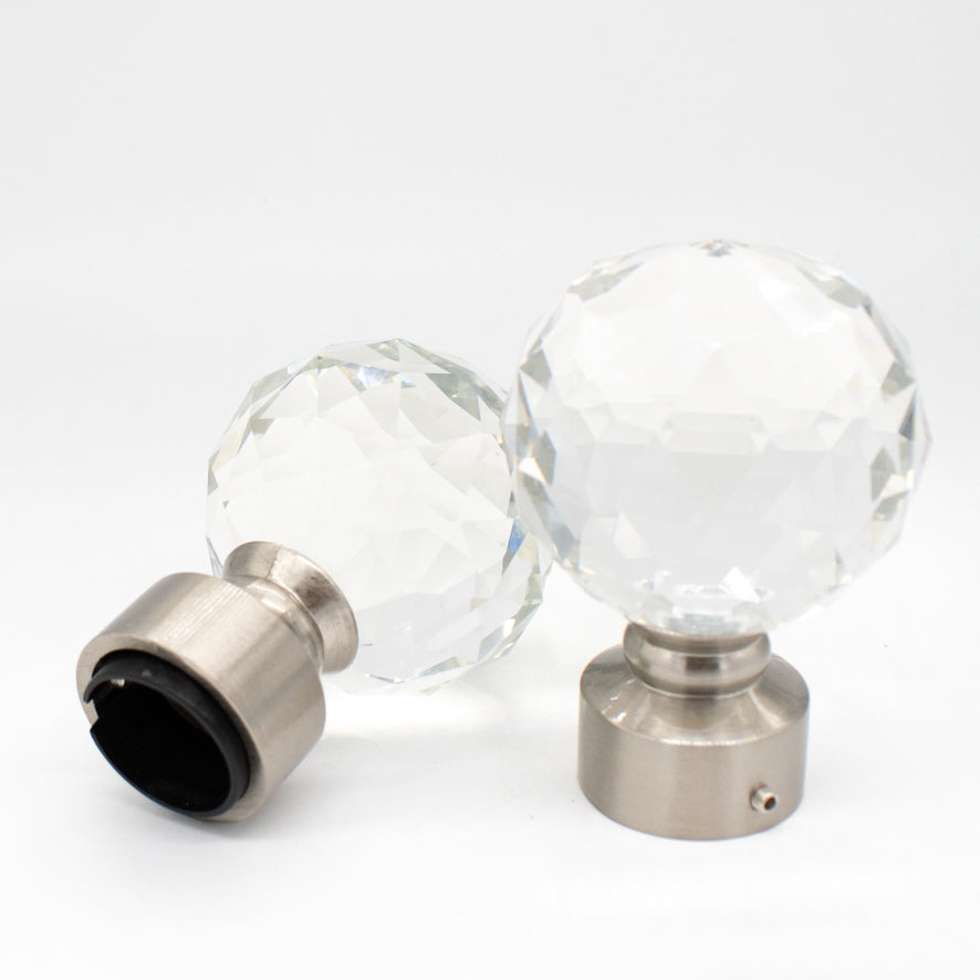 Curtain Rod Finials Crystal Ball Rod End Caps