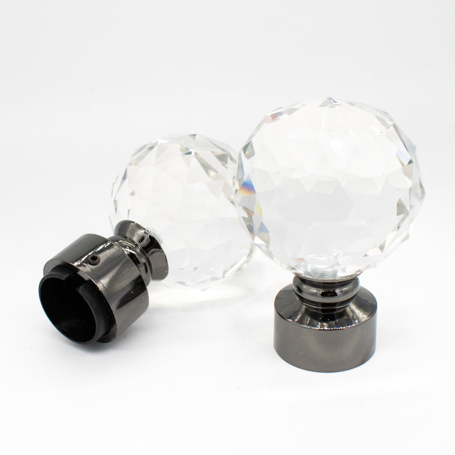 Curtain Rod Finials Crystal Ball Rod End Caps
