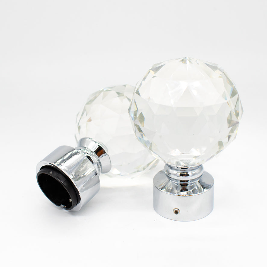 Curtain Rod Finials Crystal Ball Rod End Caps
