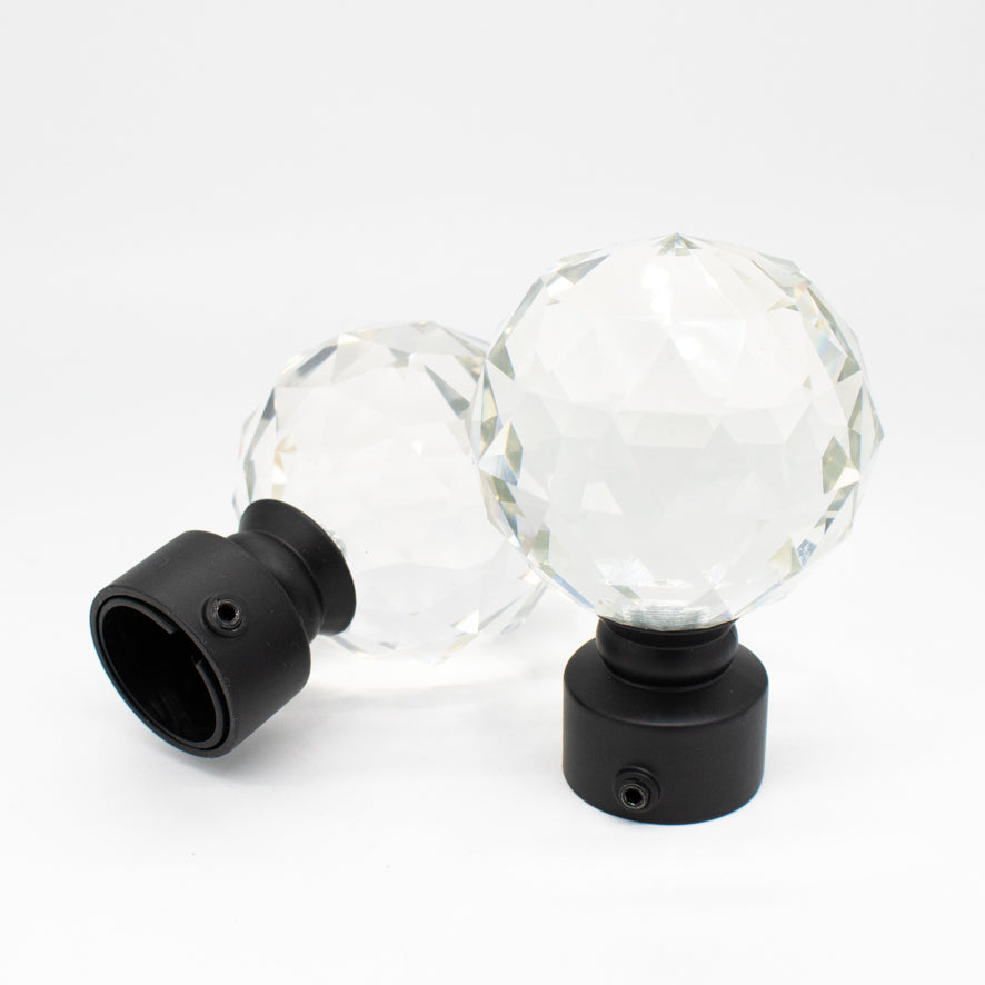 Curtain Rod Finials Crystal Ball Rod End Caps