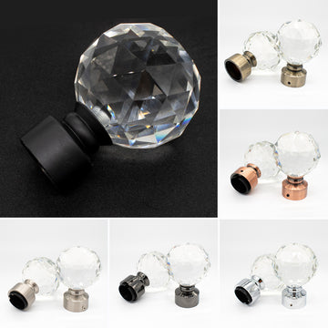 Curtain Rod Finials Crystal Ball Rod End Caps