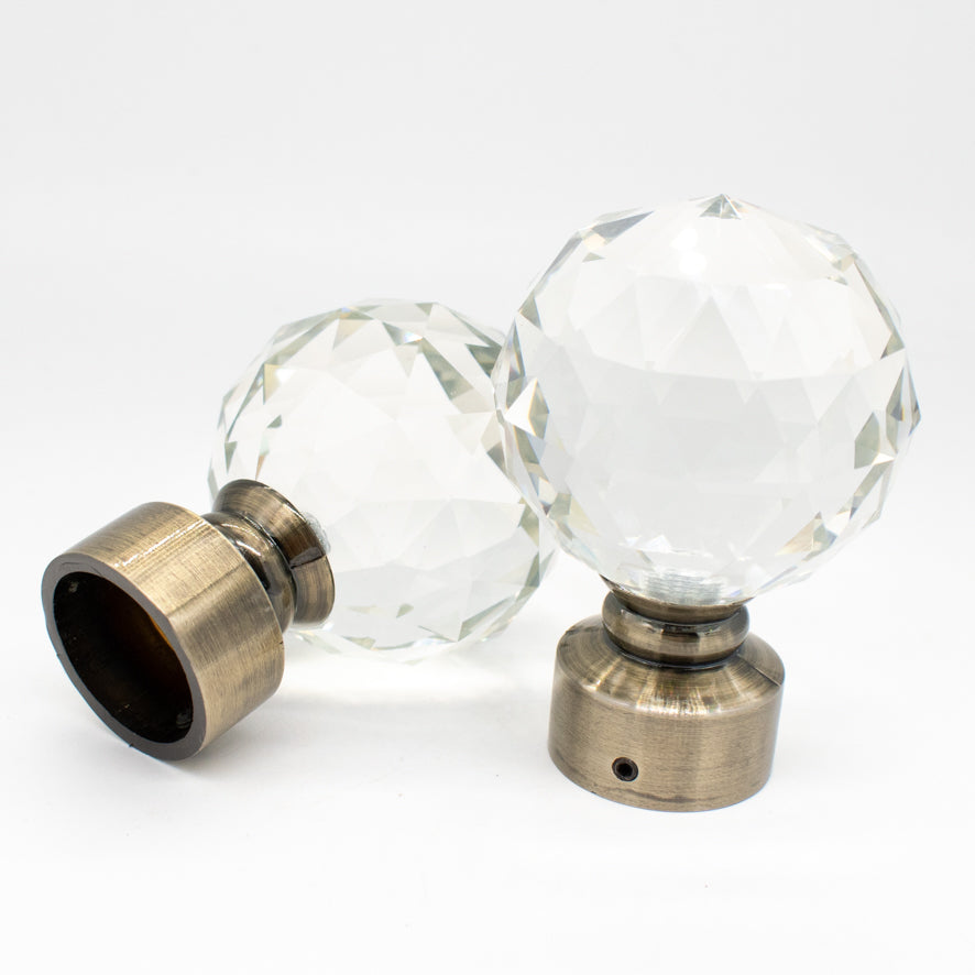 Curtain Rod Finials Crystal Ball Rod End Caps