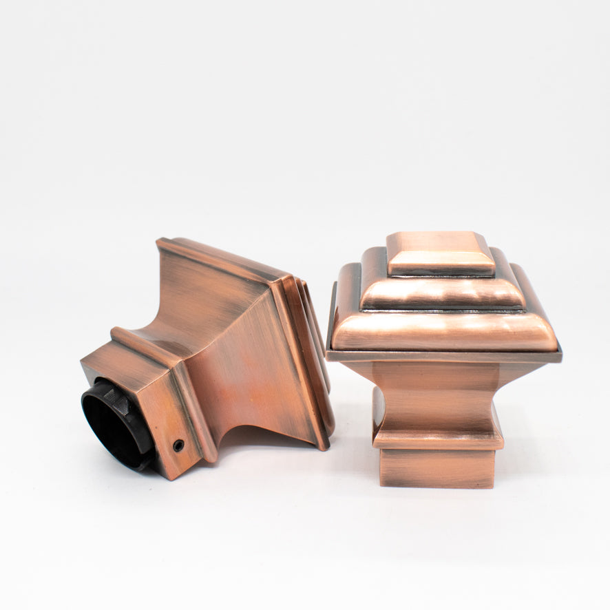 Curtain Rod Finials Classic Square Rod End Caps