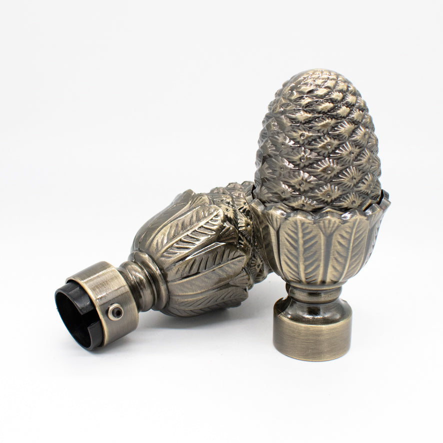 Curtain Rod Finials Pinecone Rod End Caps