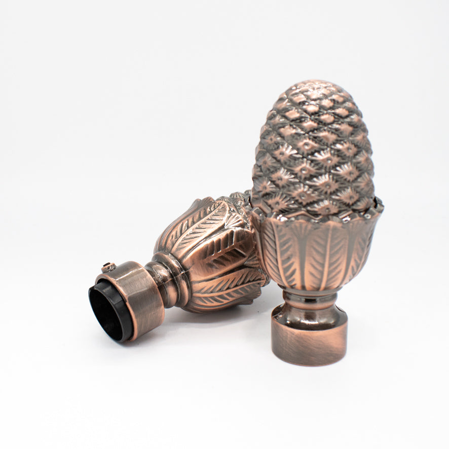 Curtain Rod Finials Pinecone Rod End Caps