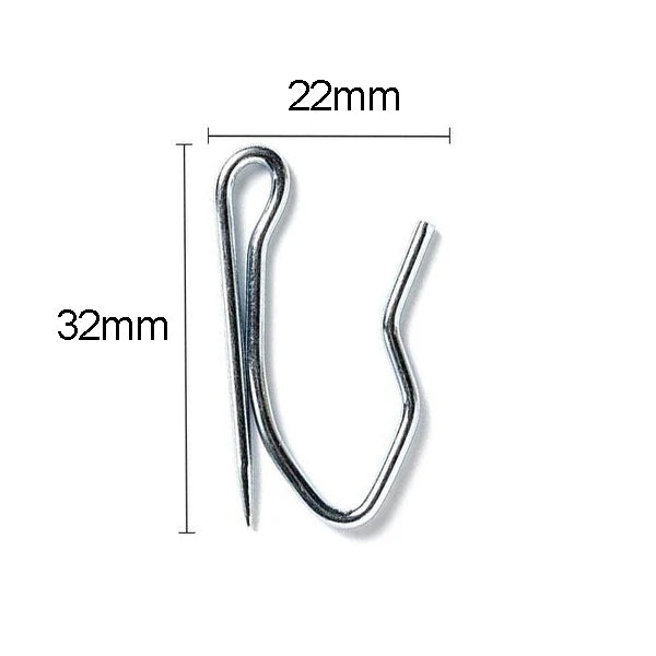 Curtain Pin Sharp Hooks - Silver