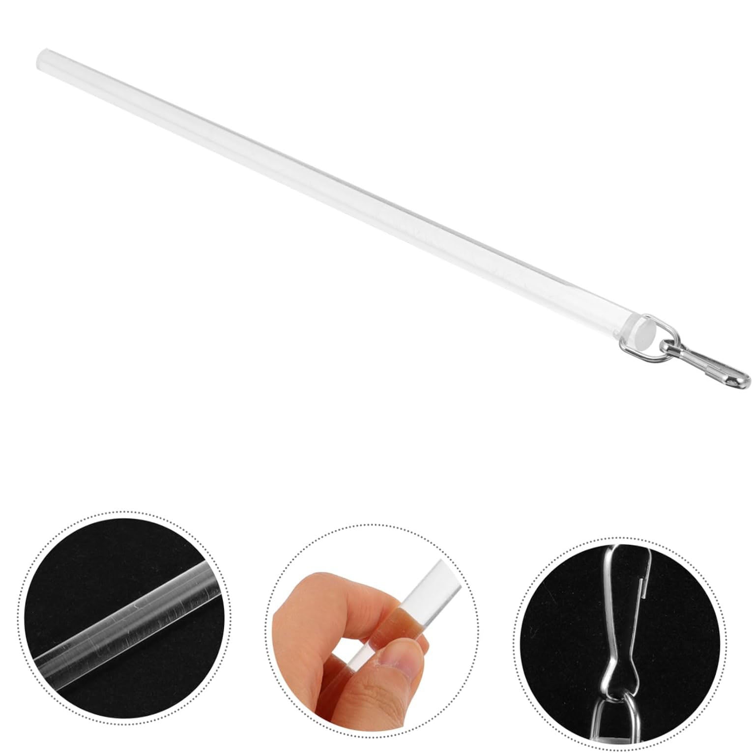 Curtain Pull Flick Stick Clear Acrylic Drapery Wand
