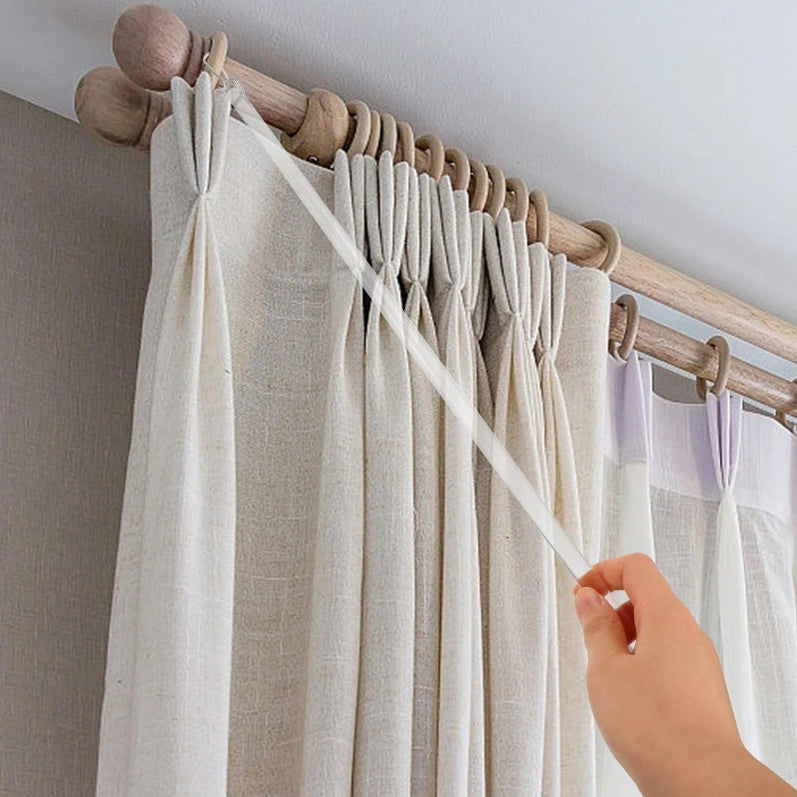 Curtain Flick Stick White Metal Drapery Wand