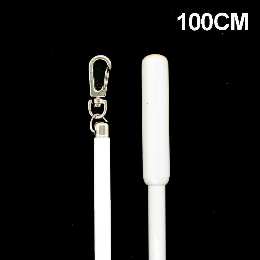 Curtain Flick Stick White Metal Drapery Wand