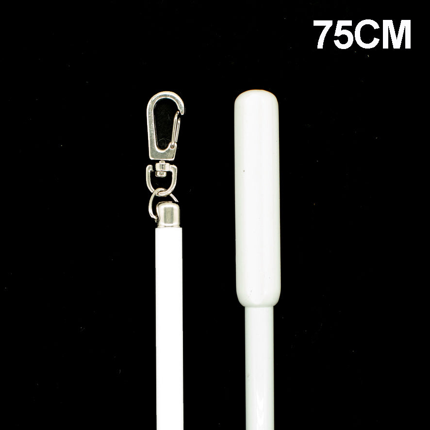 Curtain Flick Stick White Metal Drapery Wand
