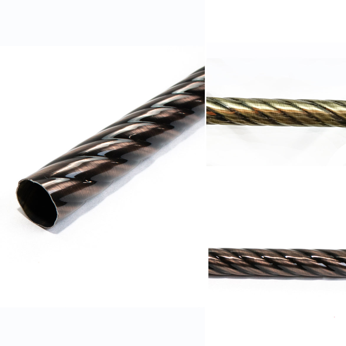 4M Curtain Twisted Rod 25mm