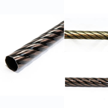 4M Curtain Twisted Rod 25mm