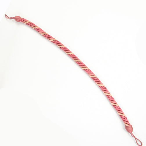 Rose Pink Twisted Rope Curtain Tieback.